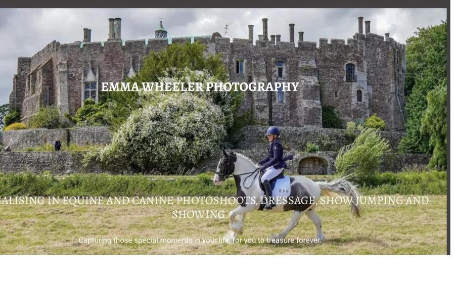 Emma Wheeler Photography website screenshot