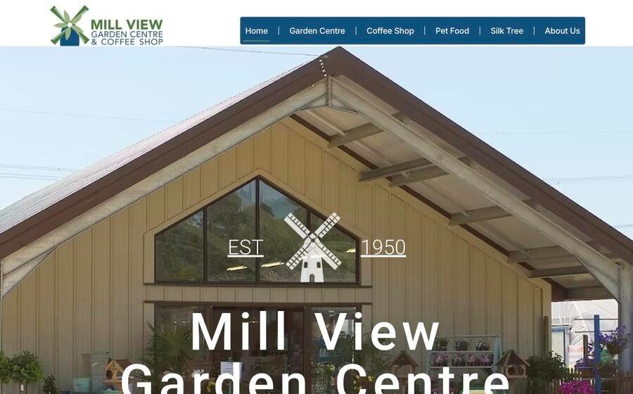 Mill View Garden Centre website screenshot