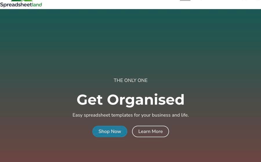 SpreadsheetLand website screenshot